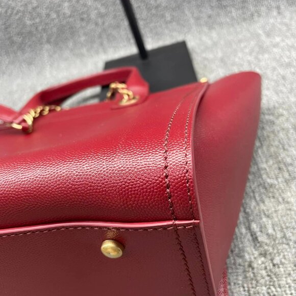 100% Authentic CHANEL DeauVille Medium Leather Satchel Bag - Picture 8 of 16